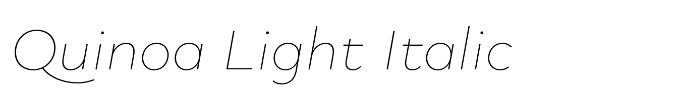 Quinoa Light Italic